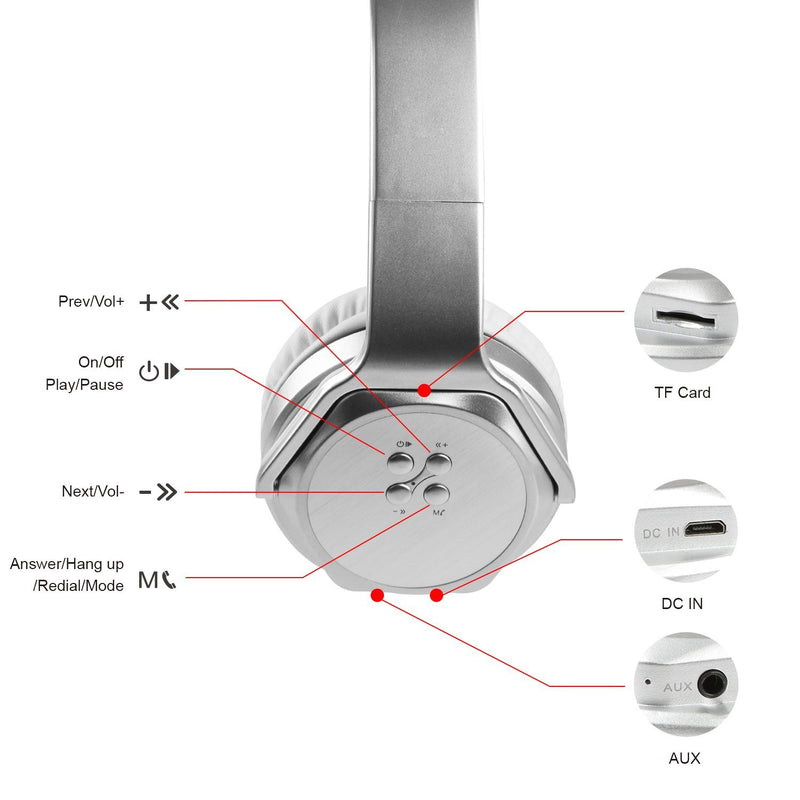 Wireless Foldable Headphones with Built-in Speaker Headphones & Audio - DailySale