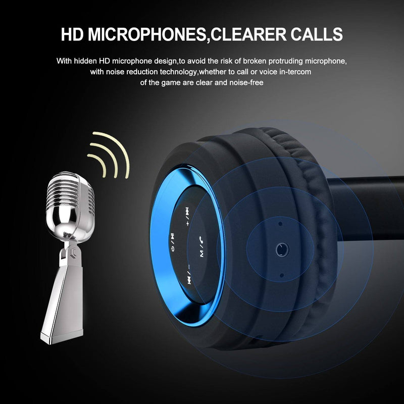 Wireless Headphones Bluetooth Headset Noise Cancelling Over Ear With Microphone Headphones & Audio - DailySale
