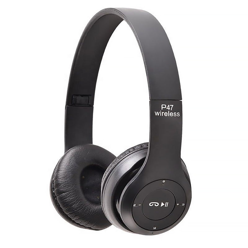 Wireless Headphones Over Ear P47 Super Bass 5.1 Headphones Black - DailySale