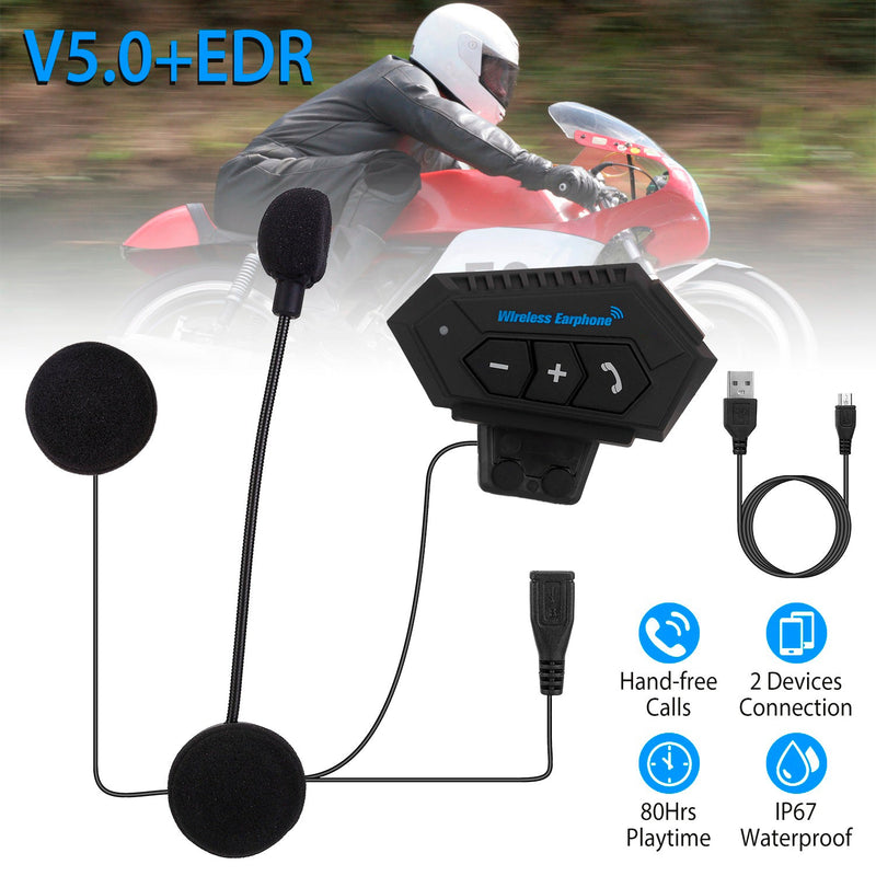 Wireless Headset Speaker Motorcycle Helmet Motorbike Headphone Headphones - DailySale