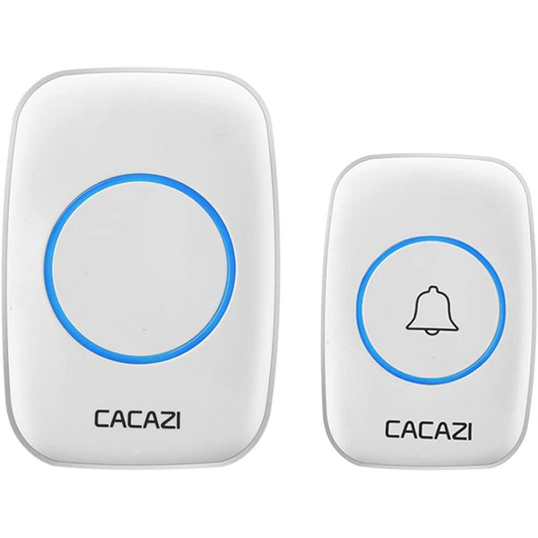 Wireless Intelligent Waterproof Doorbell Household Appliances White 1 Receiver - DailySale
