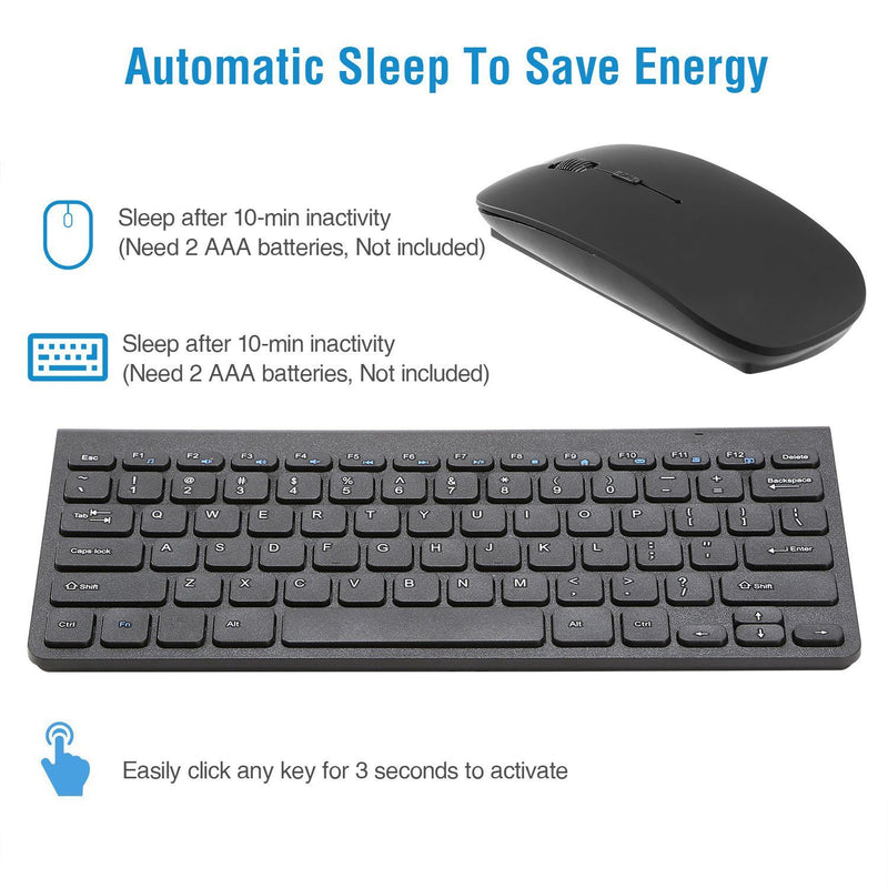 Wireless Keyboard and Mouse 2.4GHz Multimedia Mini Keyboard & Mouse