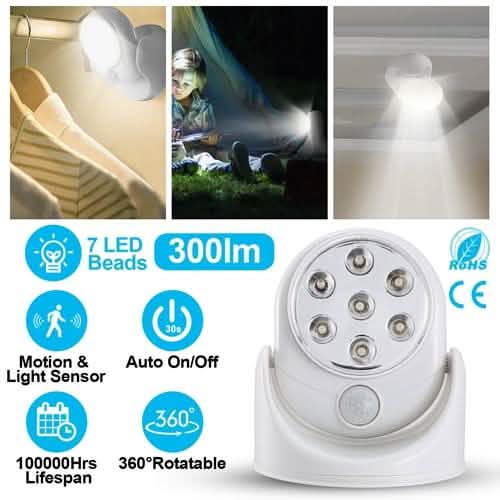 Wireless LED Spotlight 90 Degree Motion Lighting & Decor - DailySale