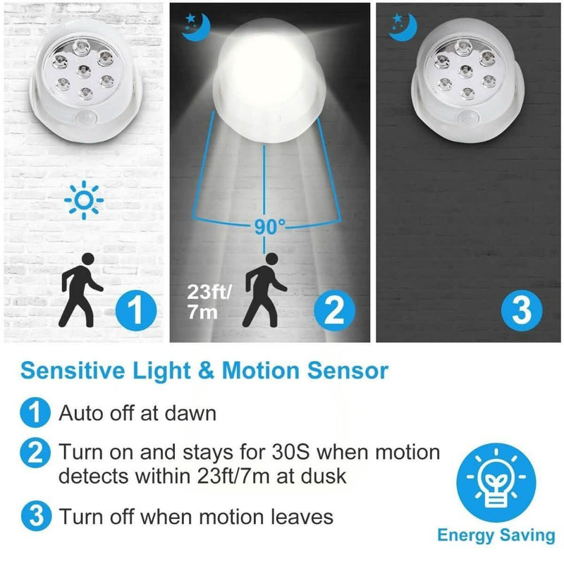 Wireless LED Spotlight 90° Motion Sensor Night Lamp Home Lighting - DailySale