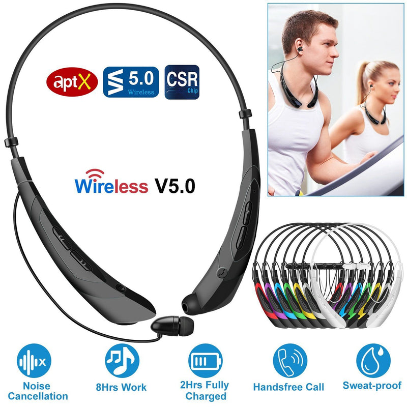 Wireless Neckband Headphones V 5.0 Sweat-proof Sport Headsets Headphones & Audio - DailySale
