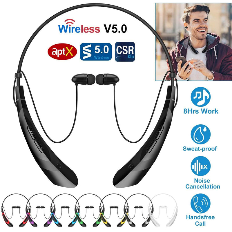 Wireless Neckband Headphones V 5.0 Sweat-proof Sport Headsets Headphones & Audio - DailySale