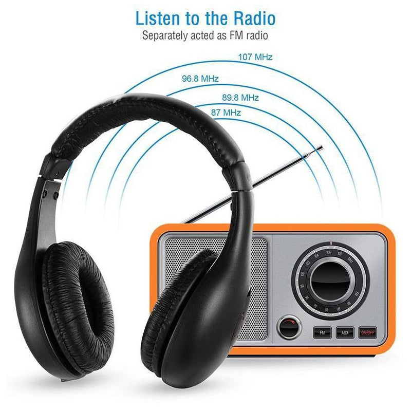 Wireless RF Headphones HiFi Over-Ear Headphones & Speakers - DailySale