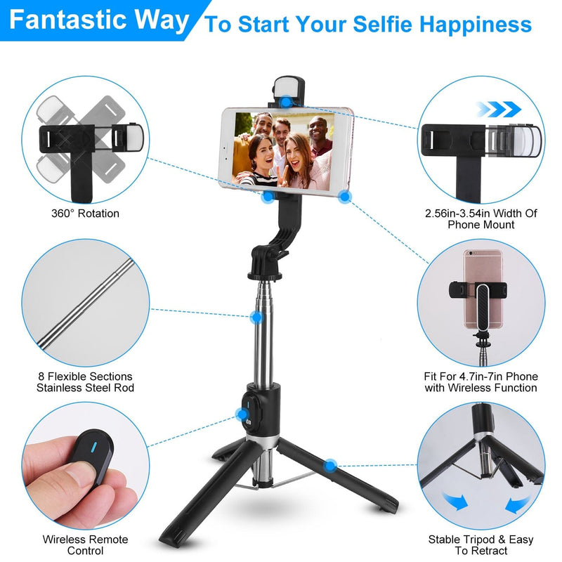 Wireless Selfie Stick Tripod Mobile Accessories - DailySale