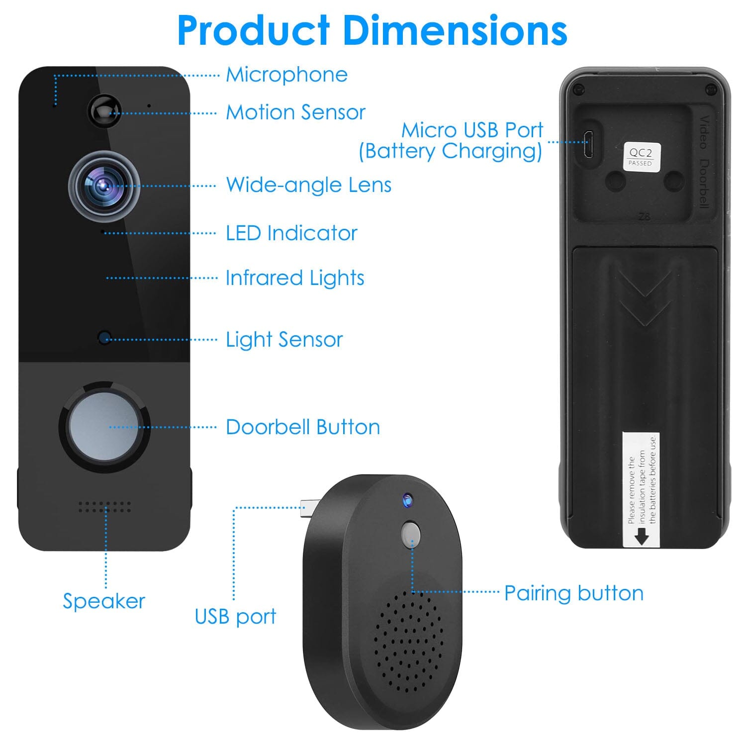 Wireless Smart Wi-Fi Video Doorbell Smart Home & Security - DailySale