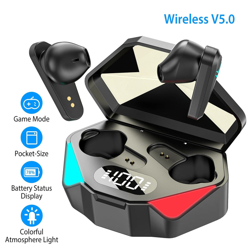 Wireless TWS 5.0 In-Ear Headphone Headset with Charging Case Low Latency Game Mode Headphones - DailySale