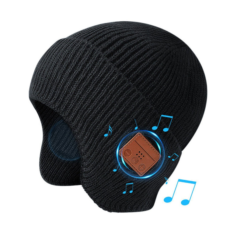 Wireless V5.0 Beanie Hat with Headphones USB Rechargeable