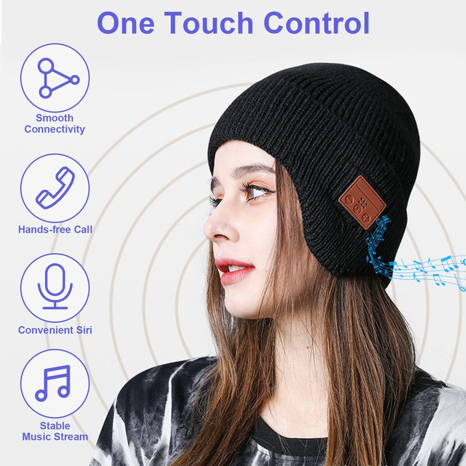 Wireless V5.0 Beanie Hat with Headphones USB Rechargeable Women's Shoes & Accessories - DailySale