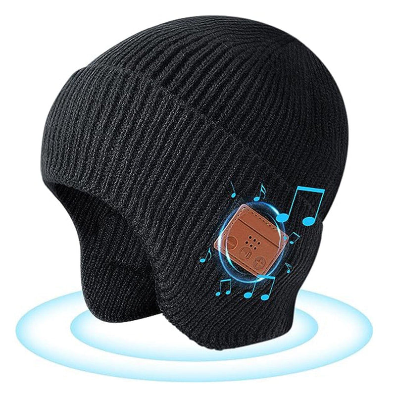 Wireless V5.0 Beanie Hat with Headphones USB Rechargeable