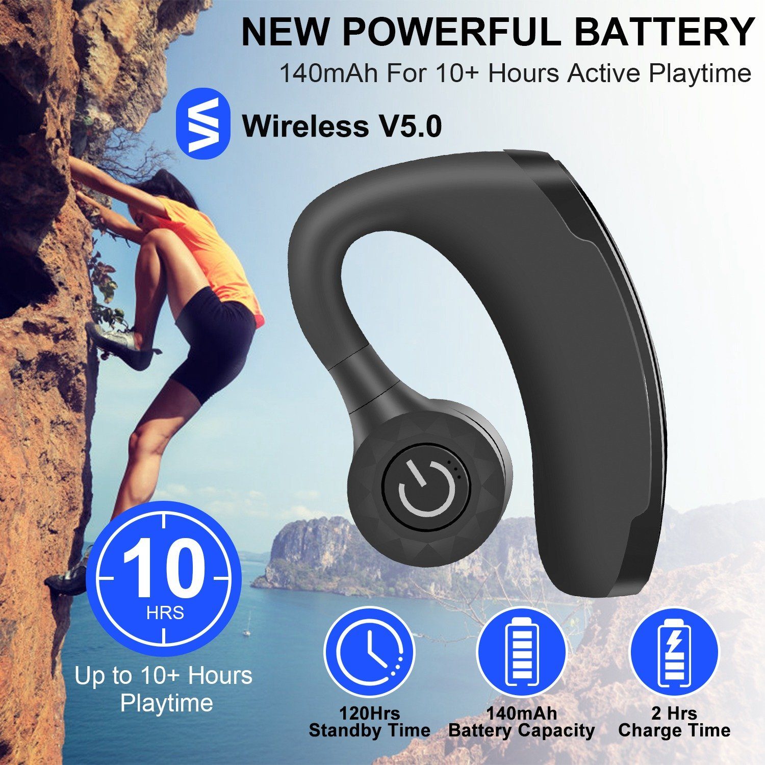 Wireless V5.0 In-Ear Earphones Headphones & Audio - DailySale