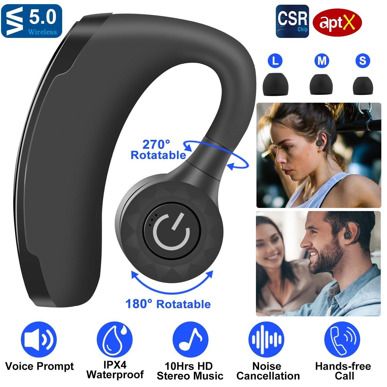 Wireless V5.0 In-Ear Earphones Headphones & Audio - DailySale