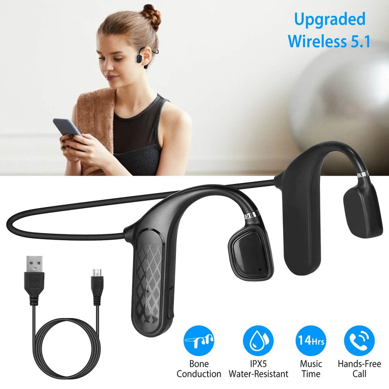 Wireless V5.1 Open-Ear Bone Conduction Earphones Headphones & Audio - DailySale