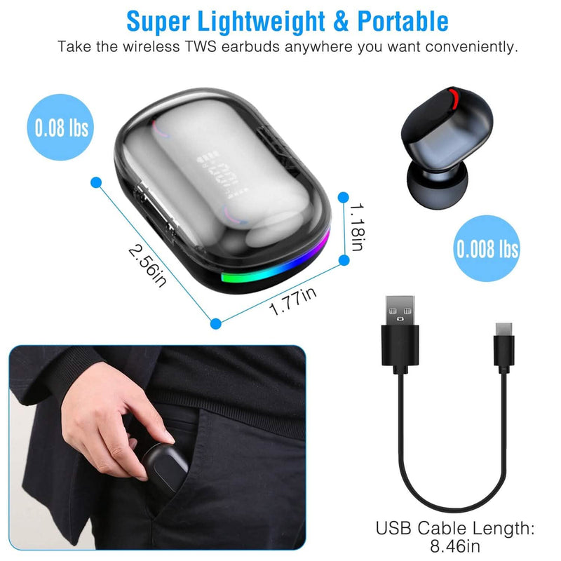 Wireless V5.3 TWS Earbuds In-Ear Stereo Headset Headphones - DailySale
