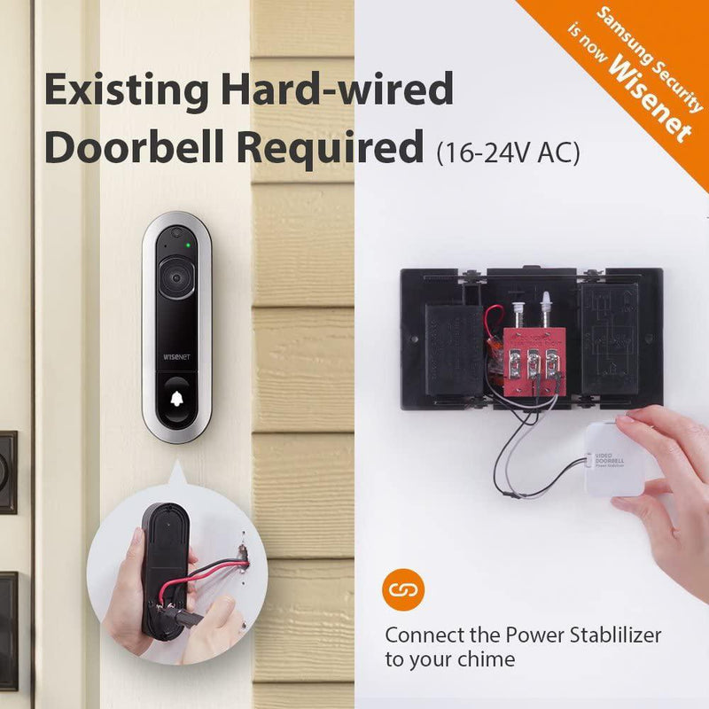 Wisenet SmartCam D1 Wired Video Doorbell for Home Security Cameras & Drones - DailySale
