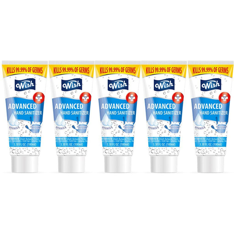 Wish Hand Sanitizer 3.38oz Tube with Vitamin E Beauty & Personal Care 5-Pack - DailySale