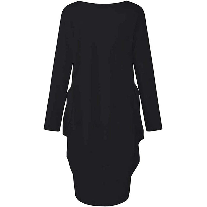 Woman's Long Sleeve Loose Pocket Oversize Tunic Dress Women's Dresses - DailySale