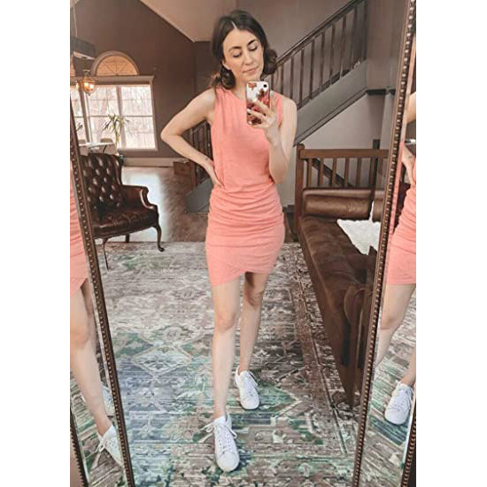 Women Casual Dress Crew Neck Summer Sleeveless Tank Shirt Short Mini Dress Women's Dresses - DailySale