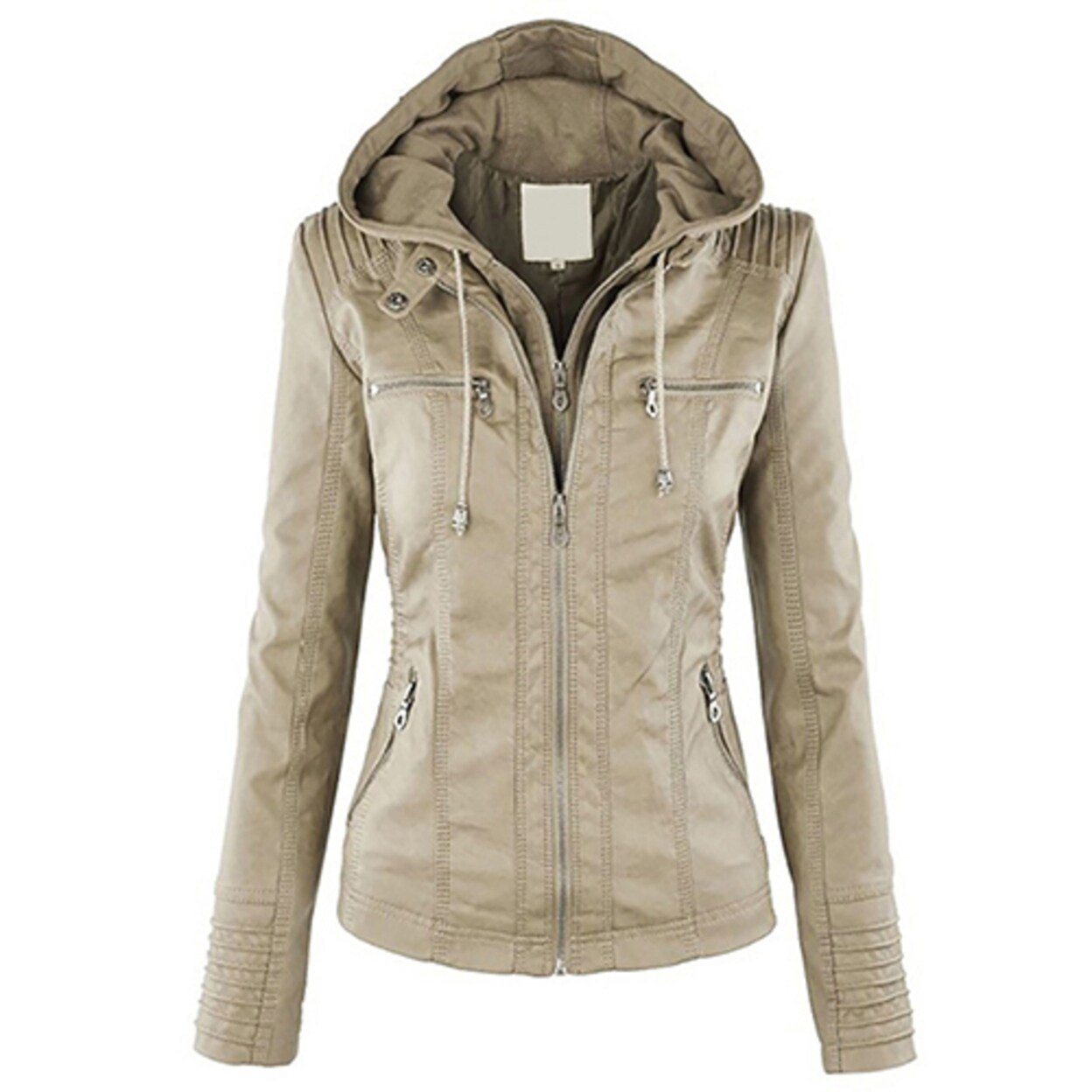 Women Fashion Autumn Winter Coat Jacket Women's Clothing Beige M - DailySale