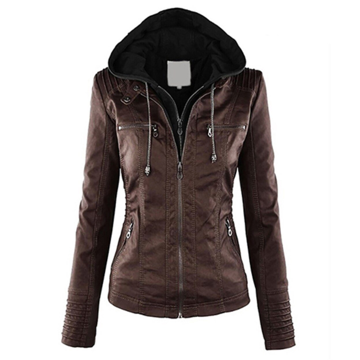 Women Fashion Autumn Winter Coat Jacket Women's Clothing Coffee M - DailySale