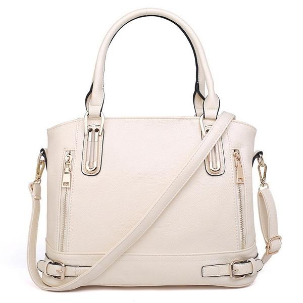 Women Fashion Genuine Leather Handbags Luxury Messenger Bags Bags & Travel Beige - DailySale