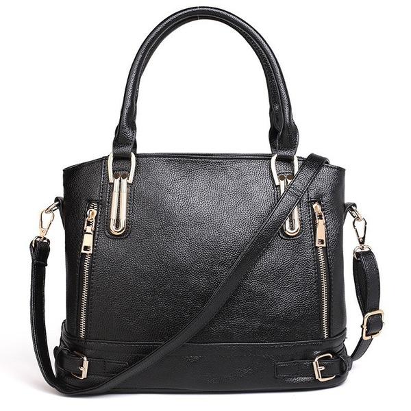 Women Fashion Genuine Leather Handbags Luxury Messenger Bags Bags & Travel Black - DailySale
