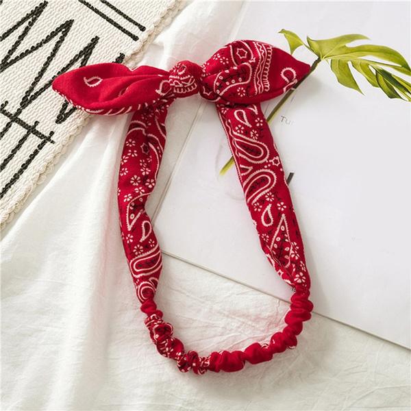 Women Fashion Sweet Retro Print Headbands Women's Accessories Red - DailySale