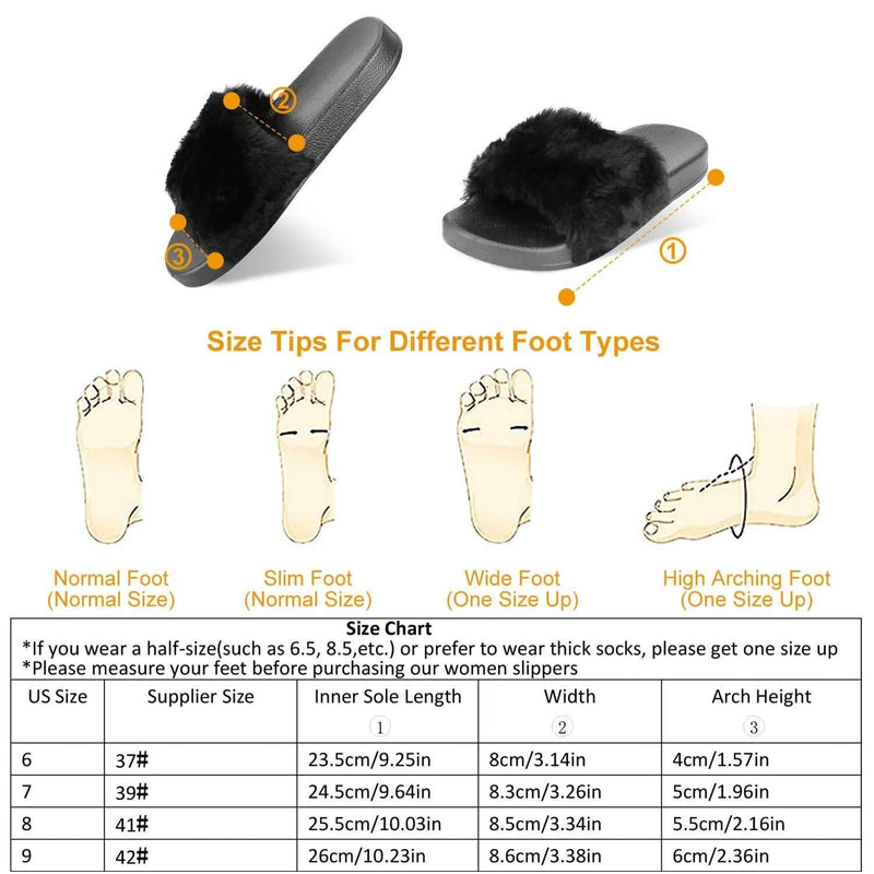 Women Faux Fur Slippers Open Toe Women's Clothing - DailySale