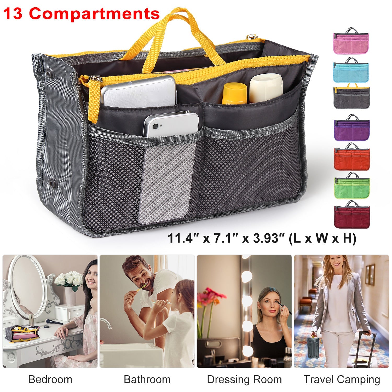 Women Lady Travel Insert Handbag Organizer Makeup Bags Bags & Travel - DailySale