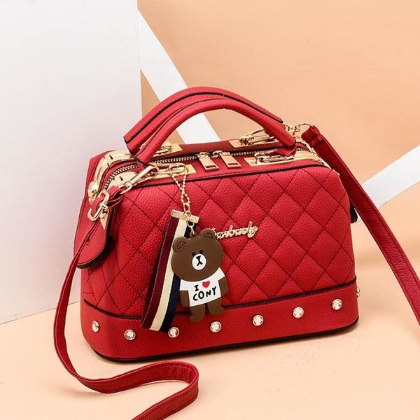 Women Leather Handbags Bag Women's Accessories Red - DailySale