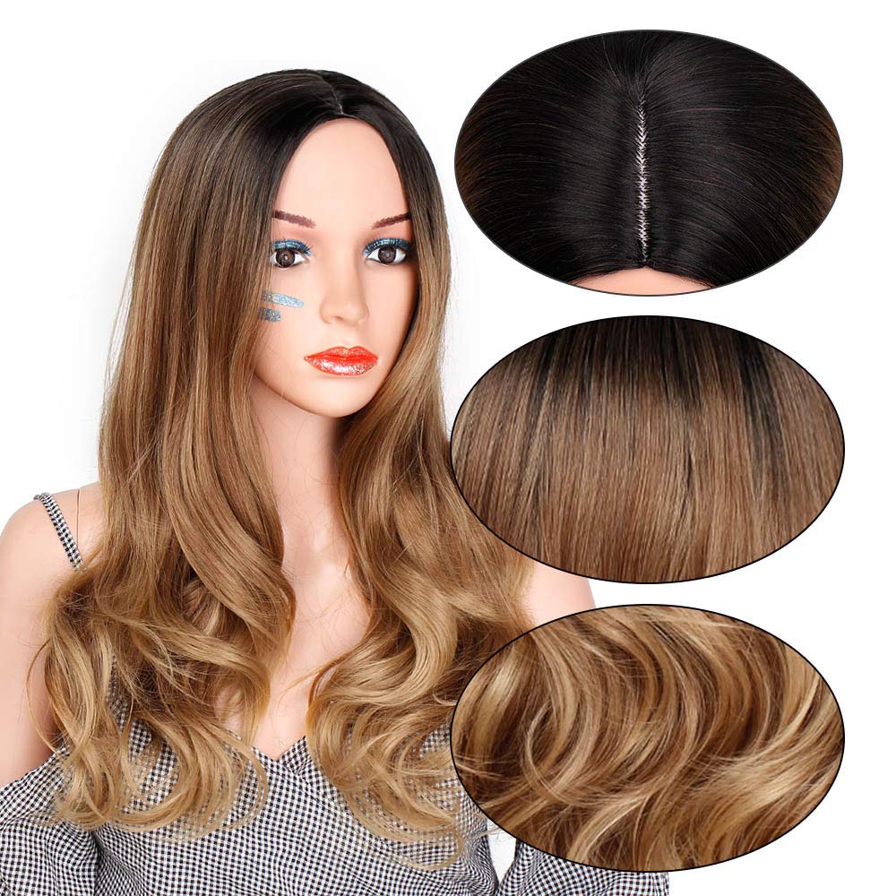 Women Long Brown Curly Synthetic Party Wigs Beauty & Personal Care - DailySale