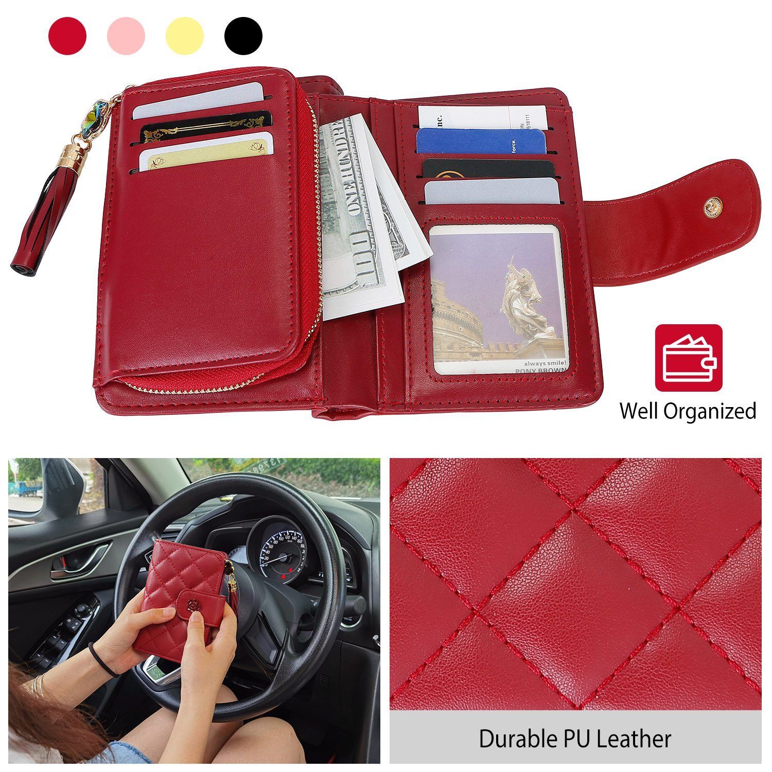 Women PU Leather Clutch Wallet Bags & Travel - DailySale