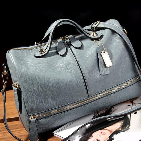 Women PU Leather Tote Handbag Pillow Shoulder Crossbody Satchel Bag Bags & Travel Blue - DailySale