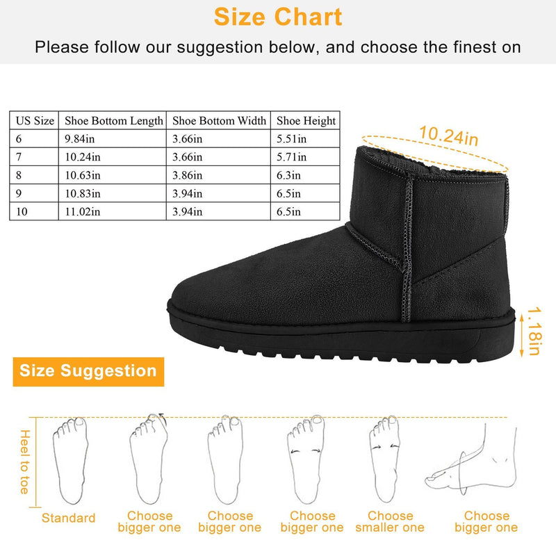 Women Suede Mid-Calf Snow Boot with Anti-slip Rubber Base Women's Clothing - DailySale