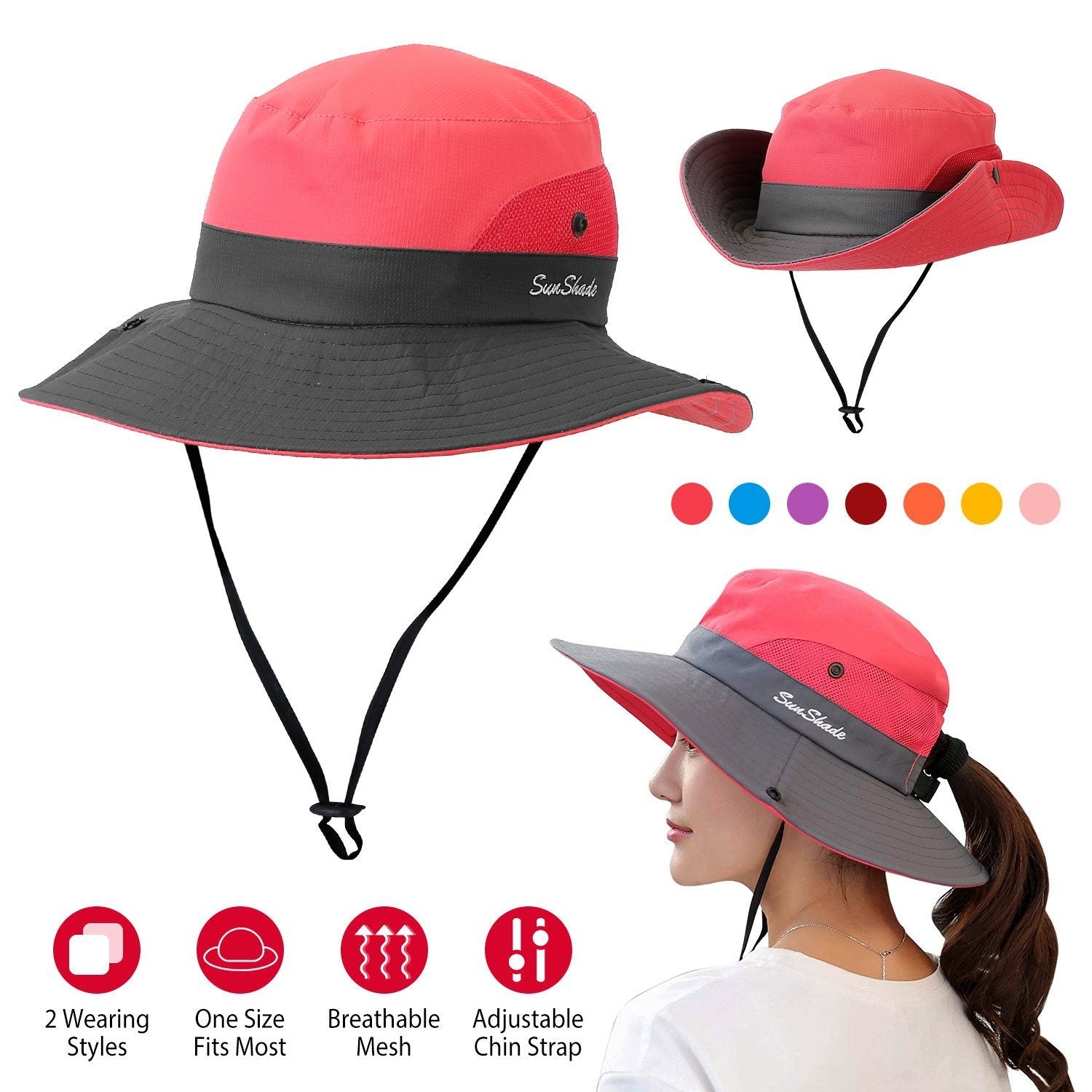 Women Summer Sun Bucket Hats Foldable Women's Shoes & Accessories - DailySale