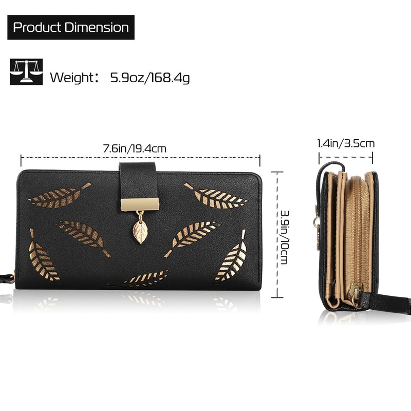 Women Wallet PU Leather Lady Long Purse Bags & Travel - DailySale