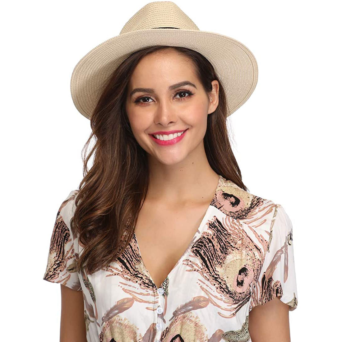 Women Wide Brim Straw Panama Roll up Hat Women's Shoes & Accessories - DailySale