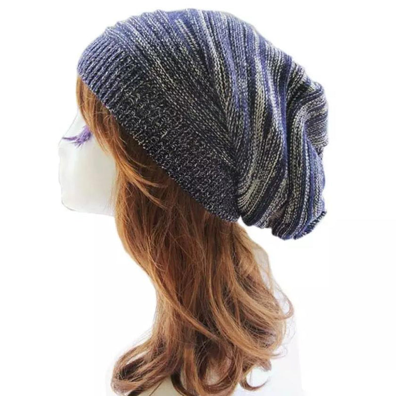 Women Winter Baggy Beanie Oversized Knitted Crochet Ski Hat Slouch Cap Women's Shoes & Accessories Purple - DailySale