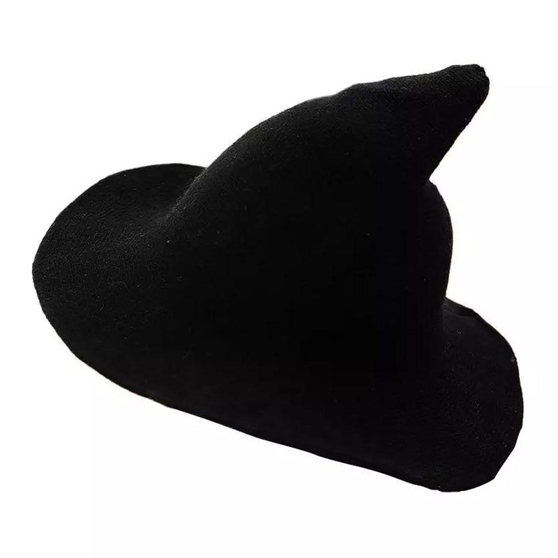 Women Winter Warm Knitted Wool Witch Hat Cap Women's Shoes & Accessories Black - DailySale