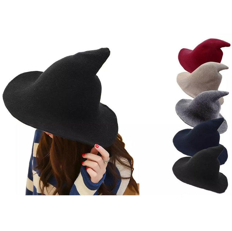 Women Winter Warm Knitted Wool Witch Hat Cap Women's Shoes & Accessories - DailySale