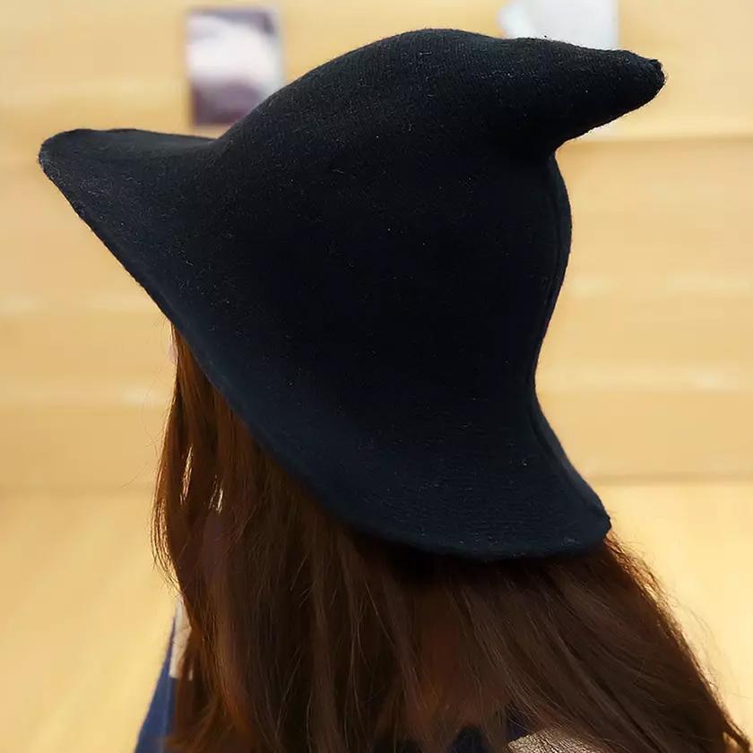 Women Winter Warm Knitted Wool Witch Hat Cap Women's Shoes & Accessories - DailySale