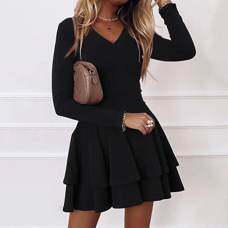 Women's A Line Dress Short Mini Dress Women's Dresses Black S - DailySale