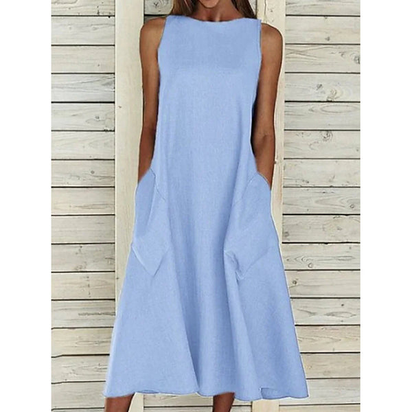 Women's A-Line Dress Women's Dresses Blue S - DailySale