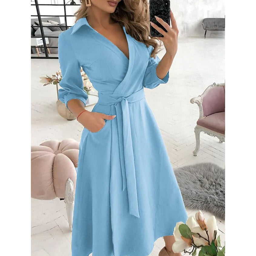 Women's A Line Dress Women's Dresses Sky Blue S - DailySale