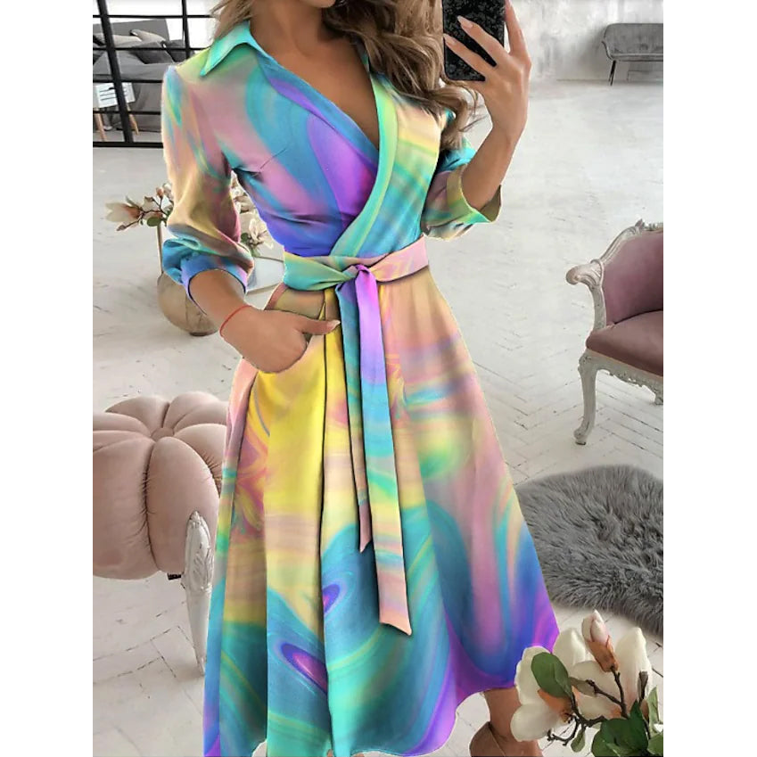 Women's A Line Dress Women's Dresses Tie Dye S - DailySale