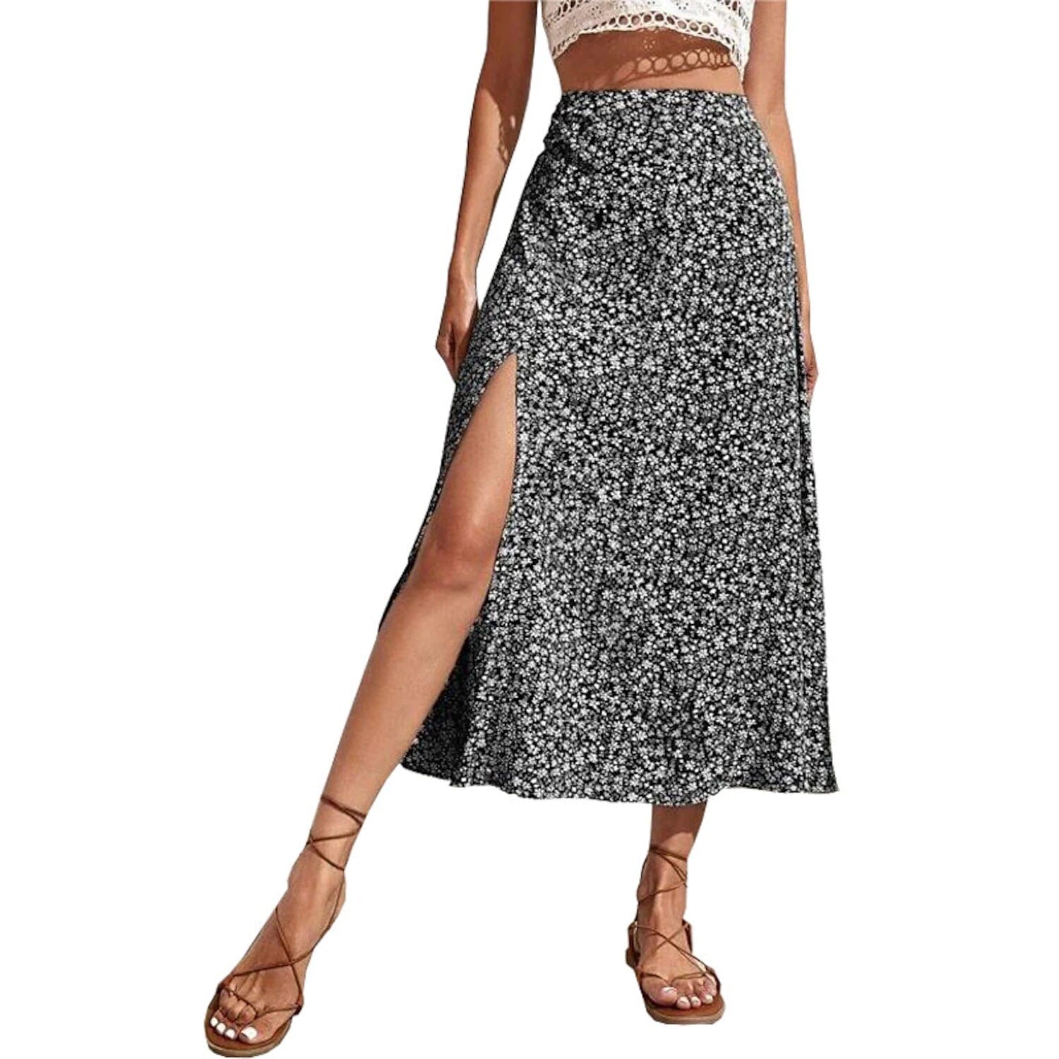 Women's A Line Long Skirt Women's Bottoms Black S - DailySale