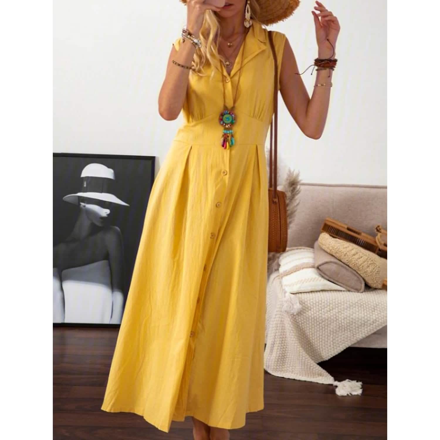 Women's A-Line Shirt Collar Casual Dress | DailySale Women's A-Line Shirt Collar Casual Dress | DailySale
